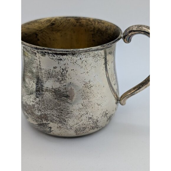 Vintage Gorham Sterling Silver Baby Cup #1944 monogrammed DBM Unpolished - Picture 13 of 13